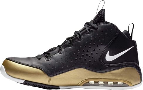 Nike Mens AV8061-003 Leather Hight Top Lace, Black/White/Metallic Gold, Size 9.0 in Saudi Arabia
