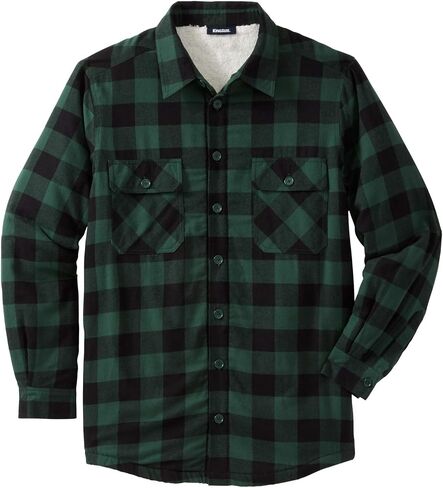 KingSize Men's Big & Tall Flannel Sherpa Lined Shirt Jacket in Kuwait