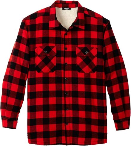 KingSize Men's Big & Tall Flannel Sherpa Lined Shirt Jacket in Kuwait