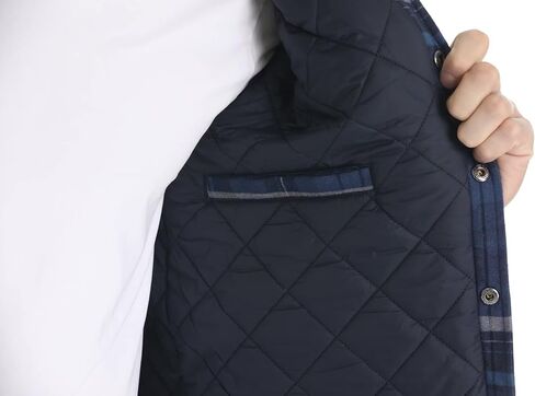 MAGCOMSEN Men's Flannel Shirt Jacket with Quilted Lined Long Sleeve Plaid Coat Button Down Thick Outwear Winter in Saudi Arabia