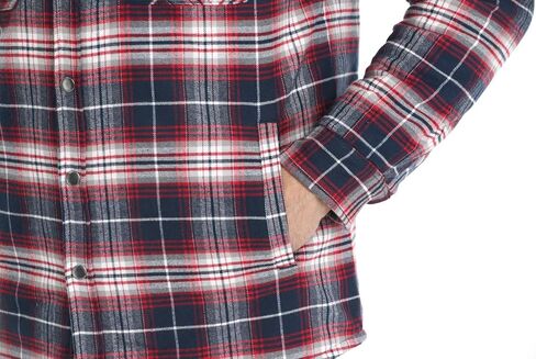 MAGCOMSEN Men's Flannel Shirt Jacket with Quilted Lined Long Sleeve Plaid Coat Button Down Thick Outwear Winter in Saudi Arabia