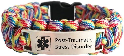 ZKXXJ Medical Alert Bracelets for Women Men - Braided Cuff Bracelets Emergency ID Bracelet Ant Allergy,Medic Alert Bracelet Health Alert Bracelet Awareness Jewellery for Adults in Kuwait