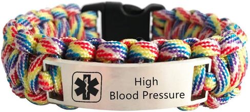 ZKXXJ Medical Alert Bracelets for Women Men - Braided Cuff Bracelets Emergency ID Bracelet Ant Allergy,Medic Alert Bracelet Health Alert Bracelet Awareness Jewellery for Adults in Kuwait