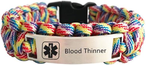 ZKXXJ Medical Alert Bracelets for Women Men - Braided Cuff Bracelets Emergency ID Bracelet Ant Allergy,Medic Alert Bracelet Health Alert Bracelet Awareness Jewellery for Adults in Kuwait