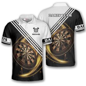 PRIMESTY Custom Darts Shirts for Men, Personalized Darts Jerseys for Men, 3D Darts Polo Shirts Size S-5XL in Kuwait