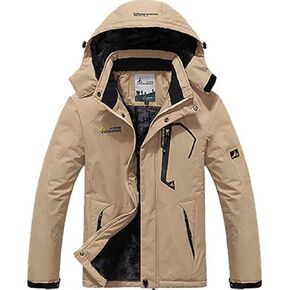 XinYangNi رجل الشتاء الصوف مقنعين الجبلية الصوف التزلج يندبروف المطر سترة الثلوج معطف الجبلية سترة أبلى in Kuwait