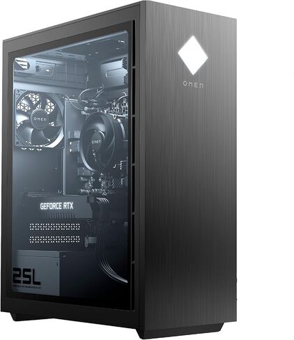 Newest HP OMEN 25L Gaming Desktop PC, Intel Core i7-10700 Octa-Core Processor, RTX 2060 Super, 32GB RAM, 2TB NVMe SSD, RGB Air Cooling, DP, HDMI, Wi-Fi 6, Windows 11 Home, Black in Saudi Arabia
