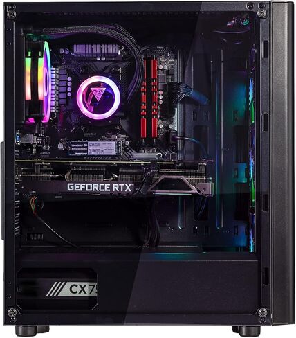 Velztorm Archux Gaming Desktop PC (AMD Ryzen 7 5700X 8-Core, 16GB RAM, 1TB PCIe SSD + 3TB HDD (3.5), GeForce RTX 4060, Black, Win 10 Home) in Saudi Arabia