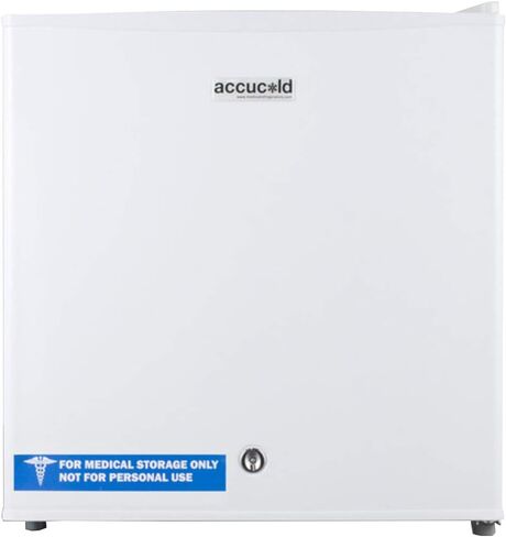 Summit AccuCold FS24L 19" Upright Freezer with 1.4 cu. ft. Capacity, Factory Installed Lock, Manual Defrost, Removable Shelf Removable Shelf and Adjustable Thermostat, in White in Saudi Arabia