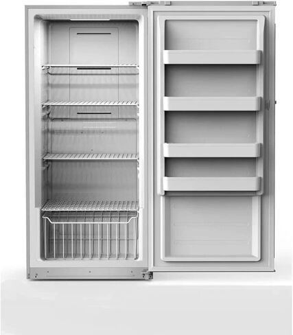 Midea 17-cu. ft. Upright Convertible Freezer in Stainless Steel in Kuwait