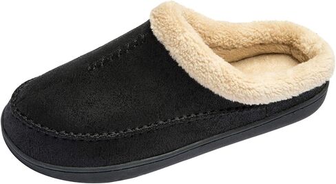 Ranberone Men's Slippers Microsuede Upper Moccasin House Shoes with Fuzzy Plush Lining Indoor and Outdoor in Kuwait