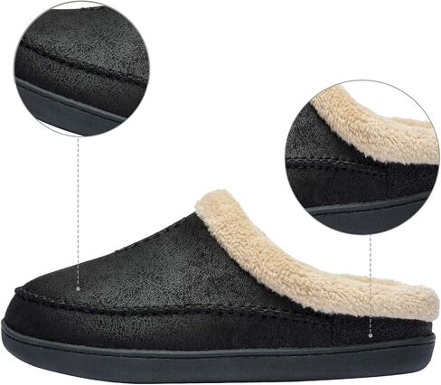 Ranberone Men's Slippers Microsuede Upper Moccasin House Shoes with Fuzzy Plush Lining Indoor and Outdoor in Kuwait