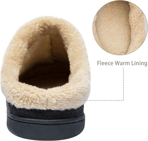 Ranberone Men's Slippers Microsuede Upper Moccasin House Shoes with Fuzzy Plush Lining Indoor and Outdoor in Kuwait