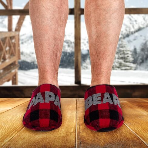 شبشب Silver Lilly Papa Bear - شبشب منزل منقوش من بوفالو - للرجال والنساء والأطفال in Kuwait