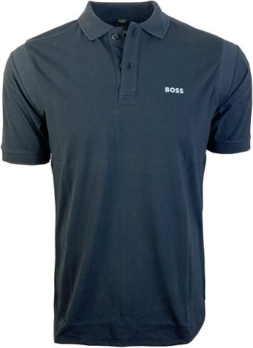 Hugo Boss Men's Navy Blue Pirax 1 Contrast Binding Short Sleeve Polo T-Shirt in Saudi Arabia