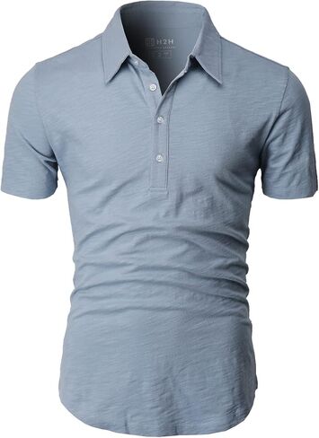 H2H Mens Casual Slim Fit Polo T-Shirts of Various Styles and Designed in Kuwait
