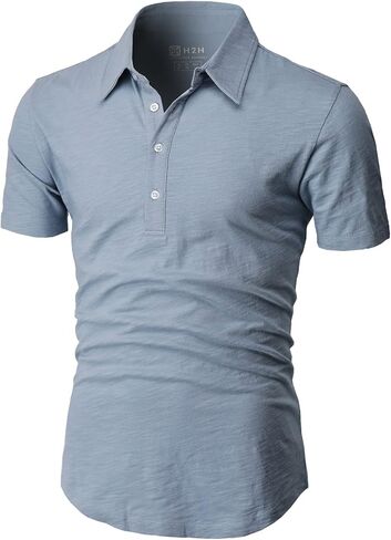 H2H Mens Casual Slim Fit Polo T-Shirts of Various Styles and Designed in Kuwait