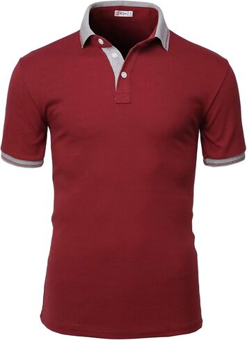 H2H Mens Casual Slim Fit Polo T-Shirts of Various Styles and Designed in Kuwait