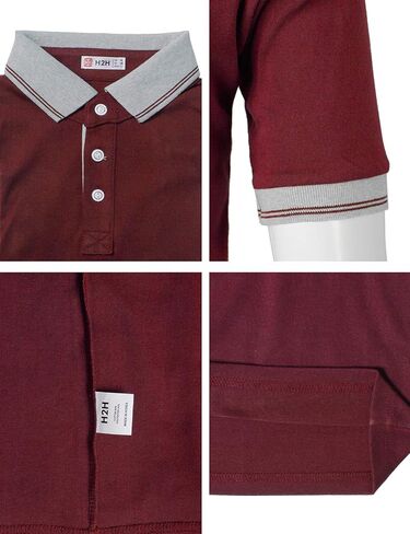 H2H Mens Casual Slim Fit Polo T-Shirts of Various Styles and Designed in Kuwait