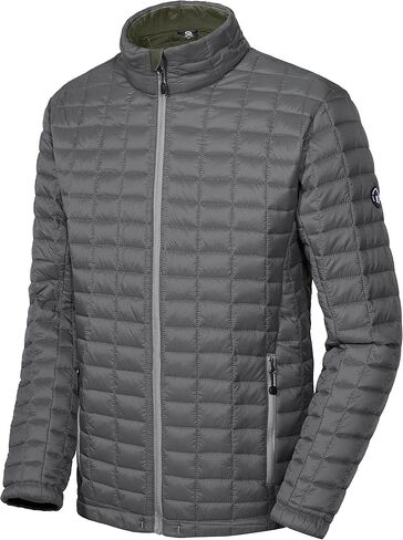 Little Donkey Andy Men's Insulated Hiking Jacket, Lightweight Puffer Warm Jacket with Synthetic Insulation Grey M in Saudi Arabia