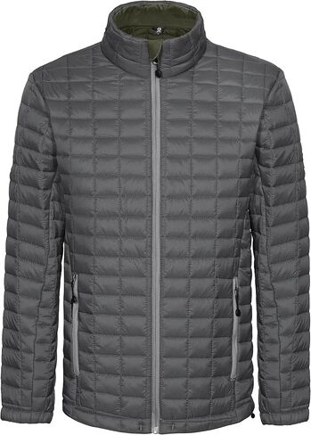 Little Donkey Andy Men's Insulated Hiking Jacket, Lightweight Puffer Warm Jacket with Synthetic Insulation Grey M in Saudi Arabia