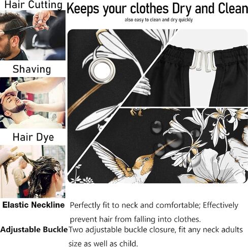 تصميم visesunny Tuxedo على رأس الحلاق الأسود المضاد للكهرباء الساكنة مع إغلاق سريع، مريلة حلاقة احترافية من البوليستر، مقاومة للماء، رأس تصفيف الشعر قابل للتعديل in Kuwait