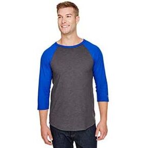 Champion - تي شيرت بيسبول عصري فاخر بأكمام ثلاثة أرباع