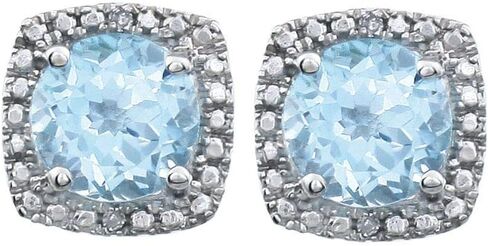 6mm .015 Cttw Diamond Stud Earrings (8.1mm x 8.1mm) in Kuwait