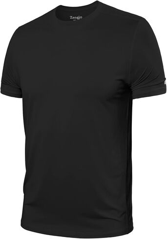 Athletic Shirts for Men Short Sleeve Quick Dry Workout Running Gym Sport Exercise Tee Moisture Wicking in Kuwait