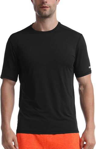 Athletic Shirts for Men Short Sleeve Quick Dry Workout Running Gym Sport Exercise Tee Moisture Wicking in Kuwait