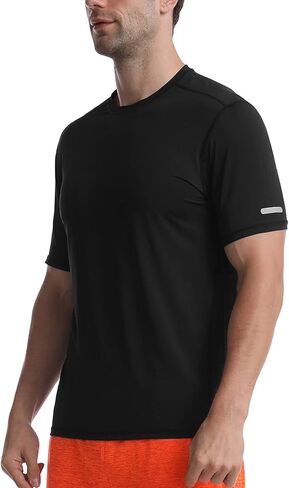 Athletic Shirts for Men Short Sleeve Quick Dry Workout Running Gym Sport Exercise Tee Moisture Wicking in Kuwait