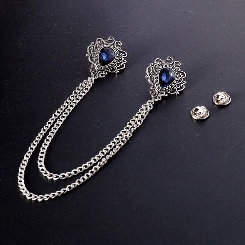 Brooches Pin for Men Shirts Collar Chain Brooch Pin Lapel Stick in Kuwait