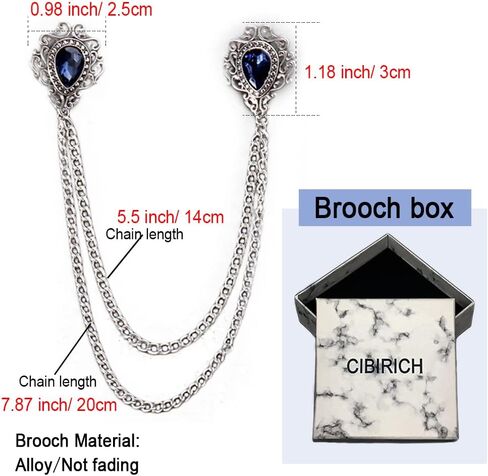 Brooches Pin for Men Shirts Collar Chain Brooch Pin Lapel Stick in Kuwait