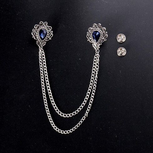 Brooches Pin for Men Shirts Collar Chain Brooch Pin Lapel Stick in Kuwait
