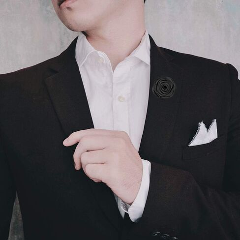 Umo Lorenzo Lapel Pins for Men - Flower Pin Suit Accessories + Rose Boutonniere Pins in Saudi Arabia