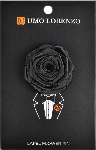 Umo Lorenzo Lapel Pins for Men - Flower Pin Suit Accessories + Rose Boutonniere Pins in Saudi Arabia