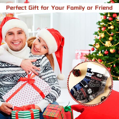 SATINIOR عيد الميلاد جوارب غامضة الرجال 3 أزواج رجل غامض النعال الجوارب الدافئة الحرارية صوف مبطن رقيق الشتاء in Saudi Arabia