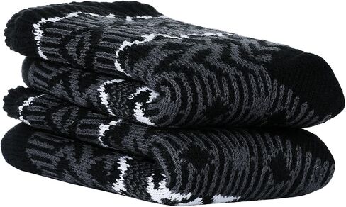 Winter Mens Warm Fluffy Fleece Lining Slipper Socks, Soft Cozy Fuzzy Thick Sherpa Sleeping Socks Christmas Socks with Non Skid Grippers on Bottoms in Kuwait