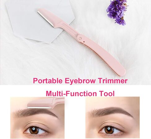 Eyebrow Razor,Multi Tool with Replacement Blades for Dermaplaning Women&Men,Foldable Precise Safe Neck Facial Body Hair Shaping Exfoliate Kit Shavers for Travel,Easy to Use and Carry,11 Pack,P in Saudi Arabia