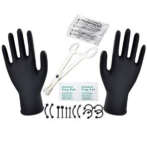 PiercingJ Body Piercing Kit 16G 14G (Belly Button,Tongue, Eyebrow, Nipple, Lip, Nose, Chin) Gauge Piercing Needles