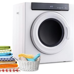ZWJABYY Compact Laundry Dryer,110V Electric Portable Clothes Dryer,Capacity 13.2Lbs Electric Drum Dryer Machine with Led Display,for Home,Apartments,Dorms,White in Saudi Arabia