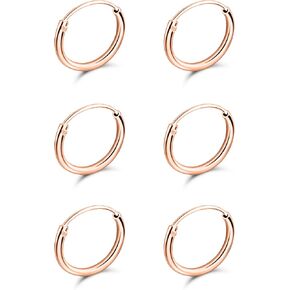 Sterling Silver 10mm Tiny Small Endless Cartilage Hoop Earrings for Women Men in Saudi Arabia
