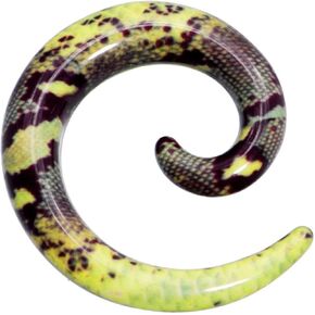 Spiral Snake Skin Tapers/Hangers/Straight Acrylic 2 Pieces (1 Pair) (B/44) in Kuwait