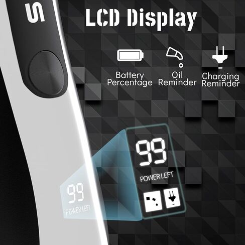 ماكينة تشذيب شعر الجسم للرجال، ماكينة حلاقة الوجه الكهربائية الرطبة / الجافة من SIWIEY للشارب والعانة مع ضوء LED، مقاومة للماء IPX6، شاشة LCD، ماكينة حلاقة صحية، قاعدة شحن in Kuwait