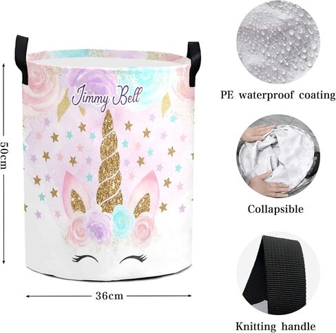 Swan Floral Gold Personalized Laundry Hamper with Handles Waterproof,Custom Collapsible Laundry Bin,Clothes Toys Storage Baskets for Bedroom,Bathroom Decorative Large Capacity 50L in Kuwait