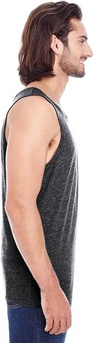 Threadfast Apparel Men's Triblend Tank, Black Triblend, X-Large in Kuwait