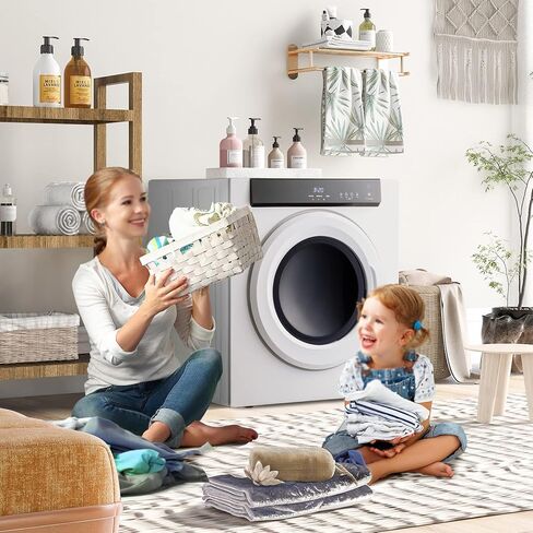 ZWJABYY Portable Clothes Dryer,Electric Dryer,Compact Laundry Dryer,1500W, Capacity 13.2 Lbs,Easy Control for 3 Automatic Drying Mode,with Touch Screen Panel,for Apartments,Dormitory,and Rvs in Saudi Arabia