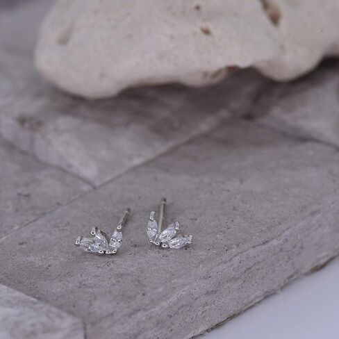 Tiny CZ Crown Cartilage Earrings Dainty Stud Earrings in Kuwait