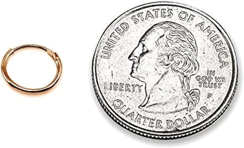 Sterling Silver 10mm Tiny Small Endless Cartilage Hoop Earrings for Women Men in Kuwait