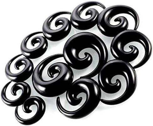 Gmhkonw 36-54 Pieces Ear Stretching Kit 14G-00G Acrylic Tapers and Plugs Ear Gauges Expander Set Body Piercing Jewelry in Saudi Arabia